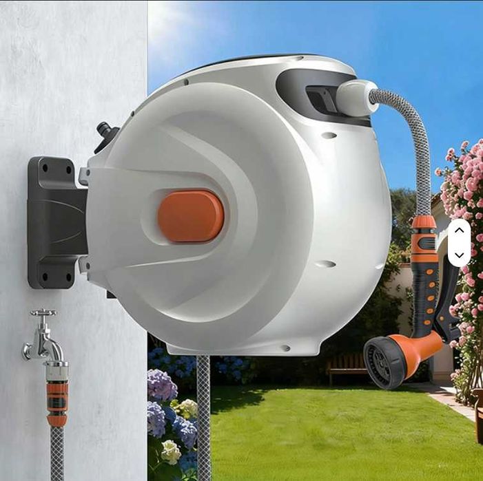 Котушка для шланга. Забудьте про брудні руки після поливу вашого саду!