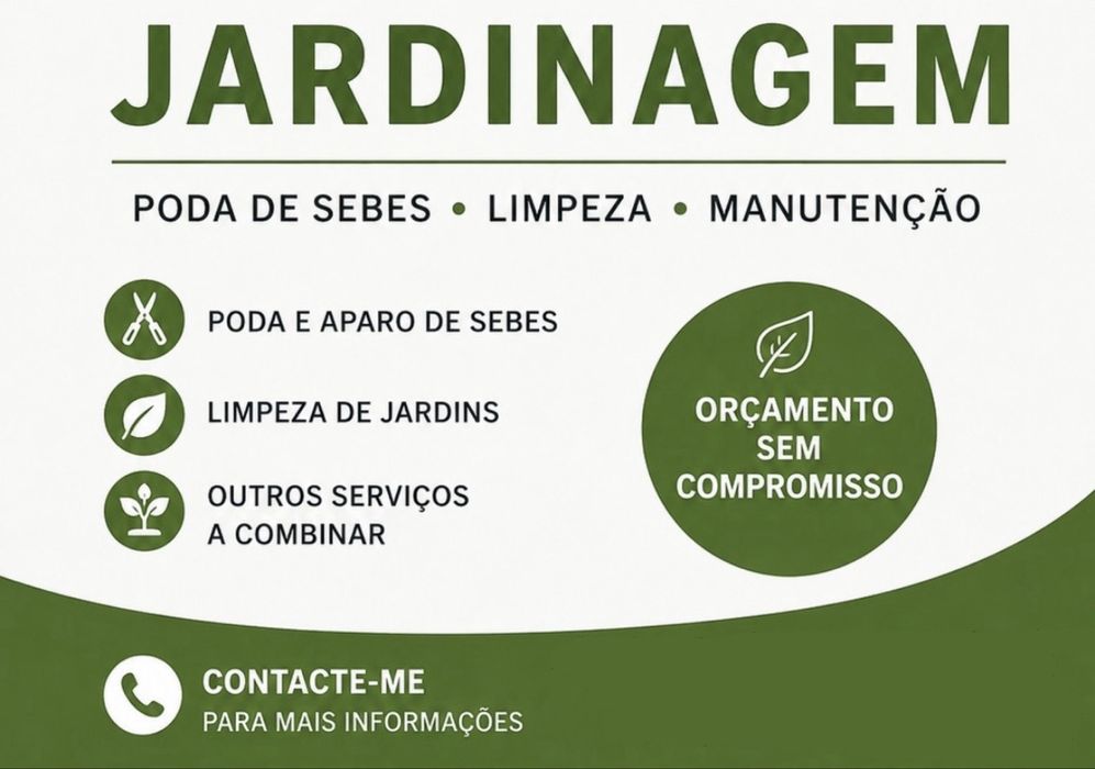 Pequenos trabalhos de jardinagem - Podas, sebes e limpeza