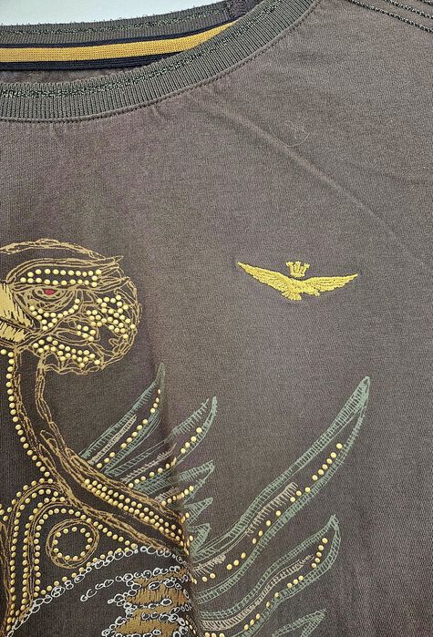 Khaki oliwkowa Bluzka longsleeve Aeronautica militare