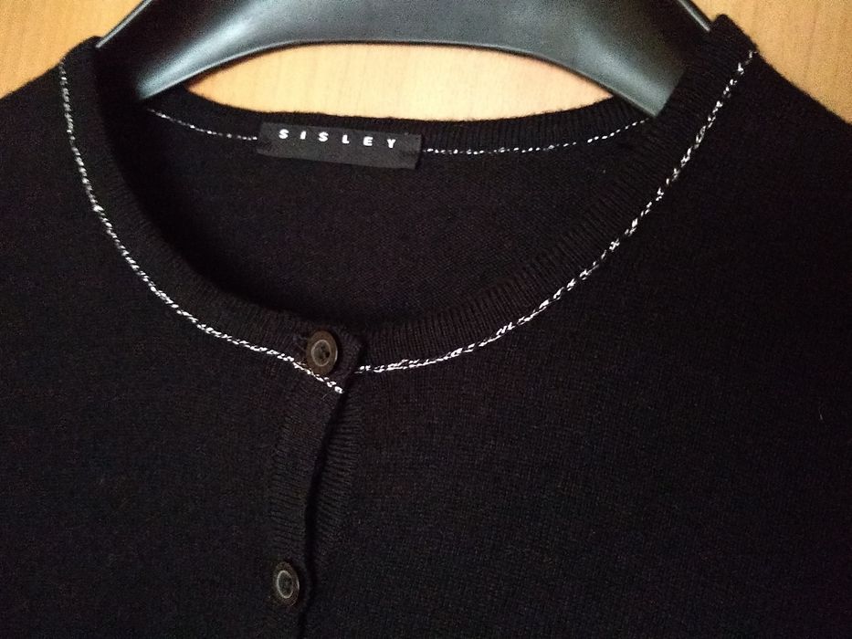 Elegancki włoski damski sweterek by BENETTON, 10% Wełna, XS/S