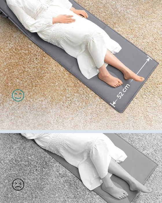 LEŻAK z OPARCIEM ZESTAW 2 sztuki szare