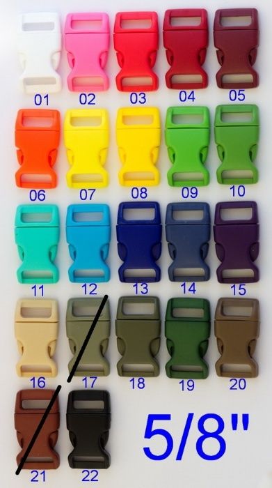 Застёжка фастекс 3/8, 5/8, 1/2 для браслетов из паракорда