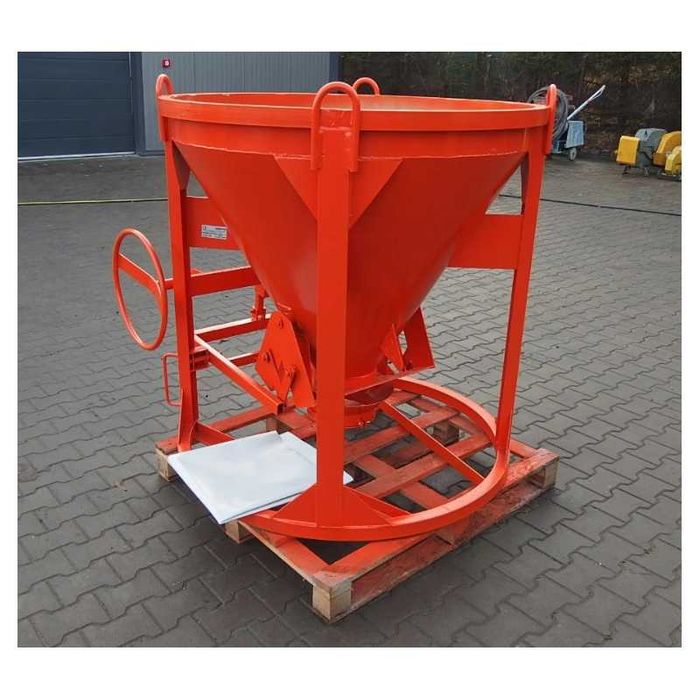 Pojemnik Zbiornik do betonu 1000L centralny wylot rękaw 1m3 koło