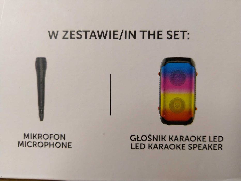 NAJTANIEJ Głośnik Karaoke Bezprzewodowy 25W + Pilot + Mikrofon Wysyłka