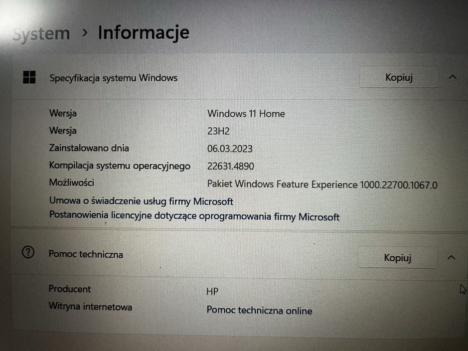 Solidny i malo uzywany Komputer hp