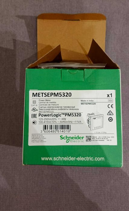 Nowy Schneider miernik parametrów sieci LCD METSEPM5320 Modbus TCP/IP