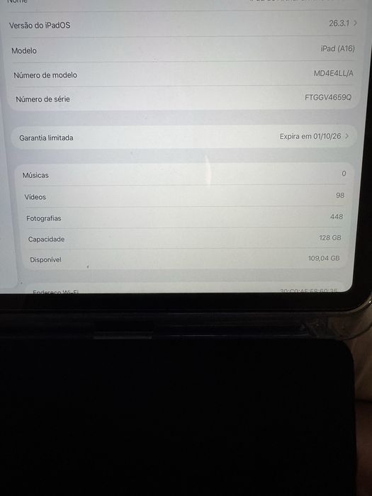 iPad A16 - 128Gb. 10geraçao