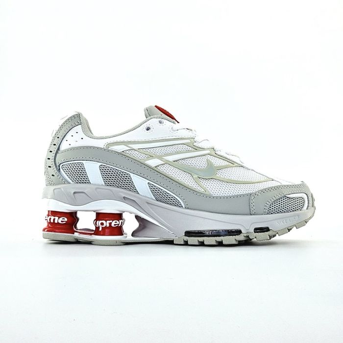 Кросівки Nike Shox Ride 2 Supreme White Red •Найк Супрім Шокс(білі)nike,shox