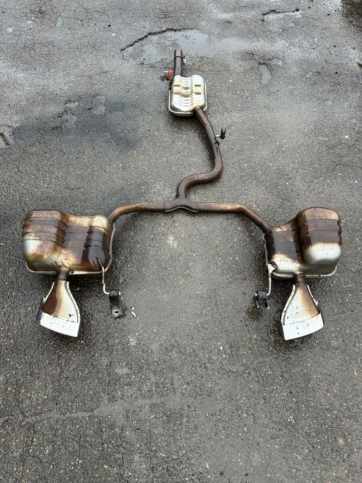 Выхлоп раздвоенный skoda superb 3 шкода суперб 3