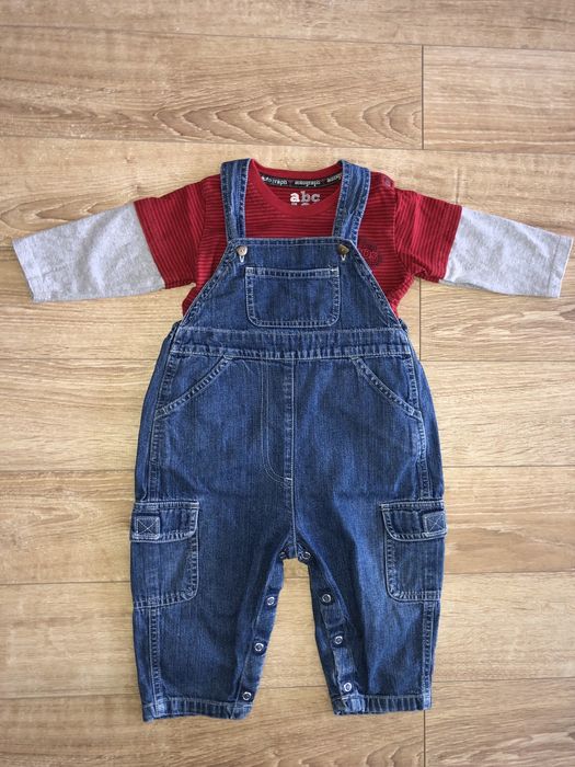 Zestaw chłopięcych ubranek Cool Club Ogrodniczki Bluzka rozm. 68 i 80