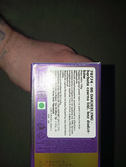 Herbata basilur darjeeling 100 g