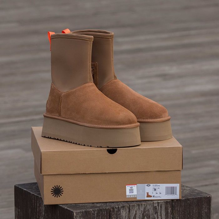 Женские зимние ботинки UGG Classic Dipper Boot высокие угги диппер