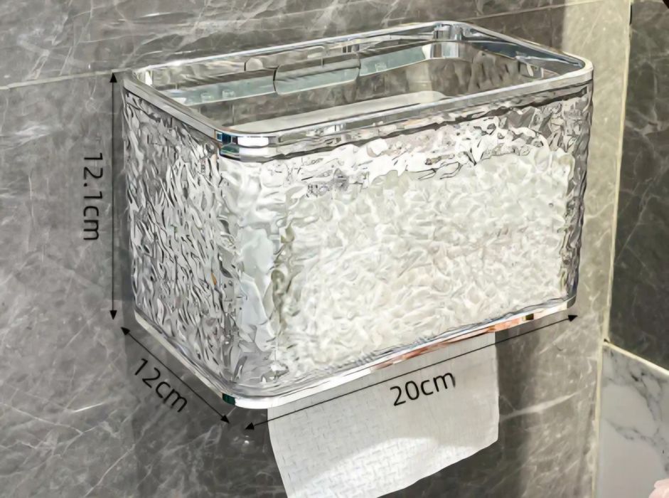 Nowy plastikowy pojemnik na papier toaletowy lub chusteczki