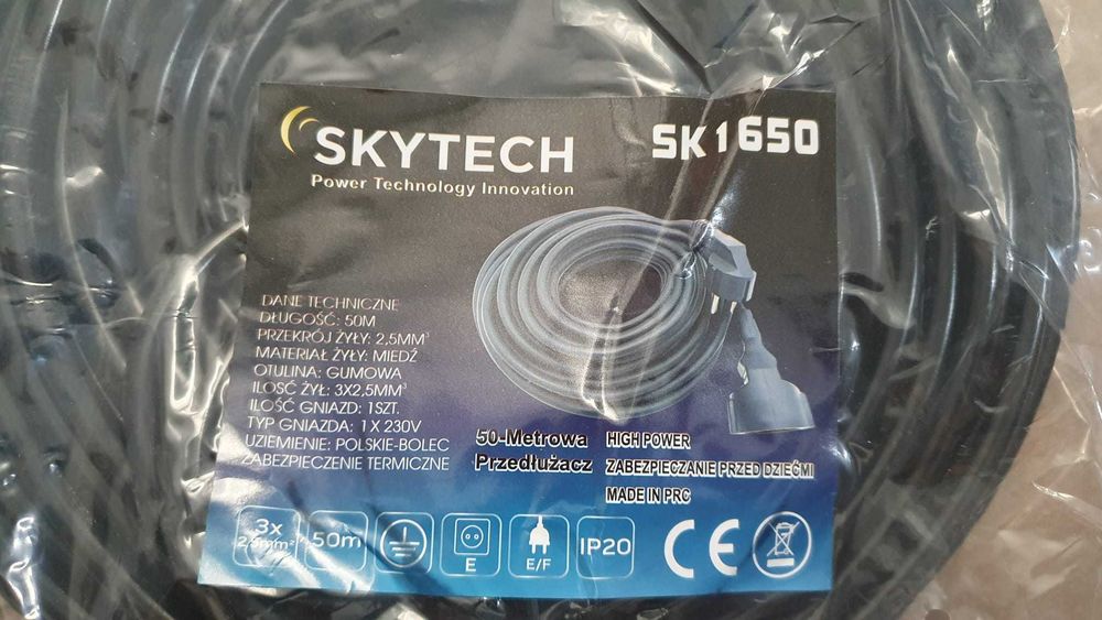 Przedłużacz około 50m 3x2,5mm2
