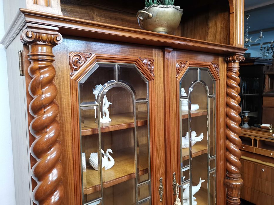 Śliczna dębowa witryna biblioteczka antyk 731/2025
