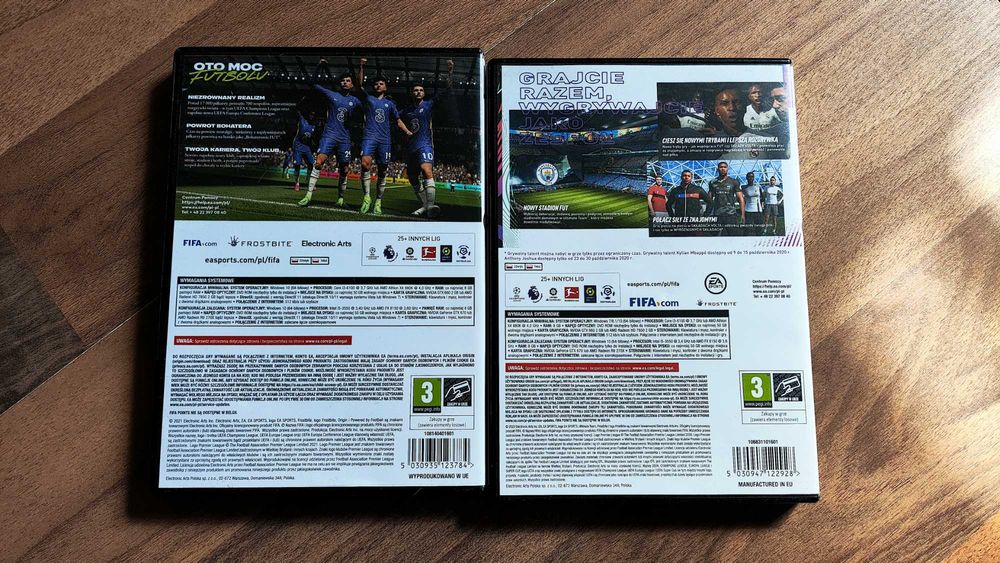 FIFA 21 + 22 PC Dubbing PL DVD Box (wykorzystany klucz)