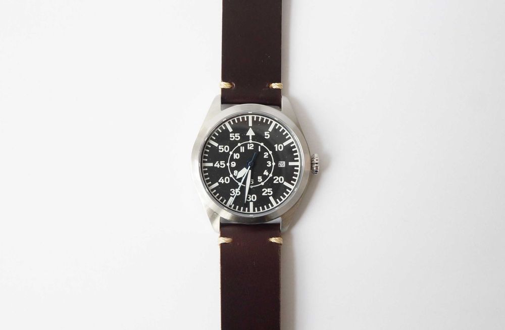 nowy automatyczny klasyczny vintage zegarek męski pilot typ B