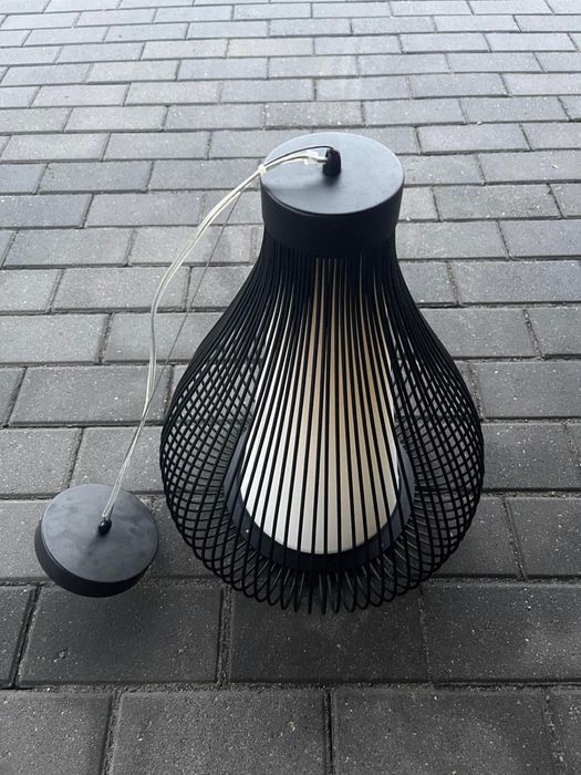 Lampa wisząca czarna ażurowa