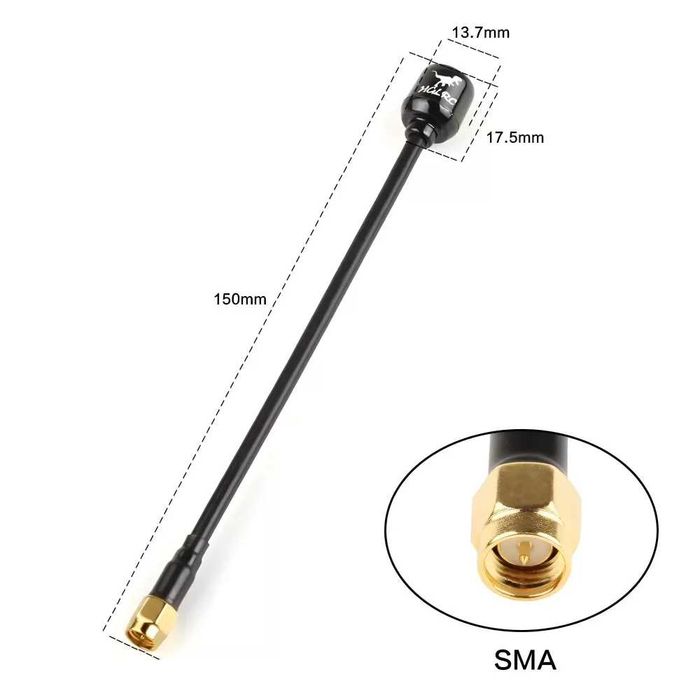 Відеоантена HGLRC Long Range Hammer 5.8G LHCP 150мм SMA, FPV, дрон