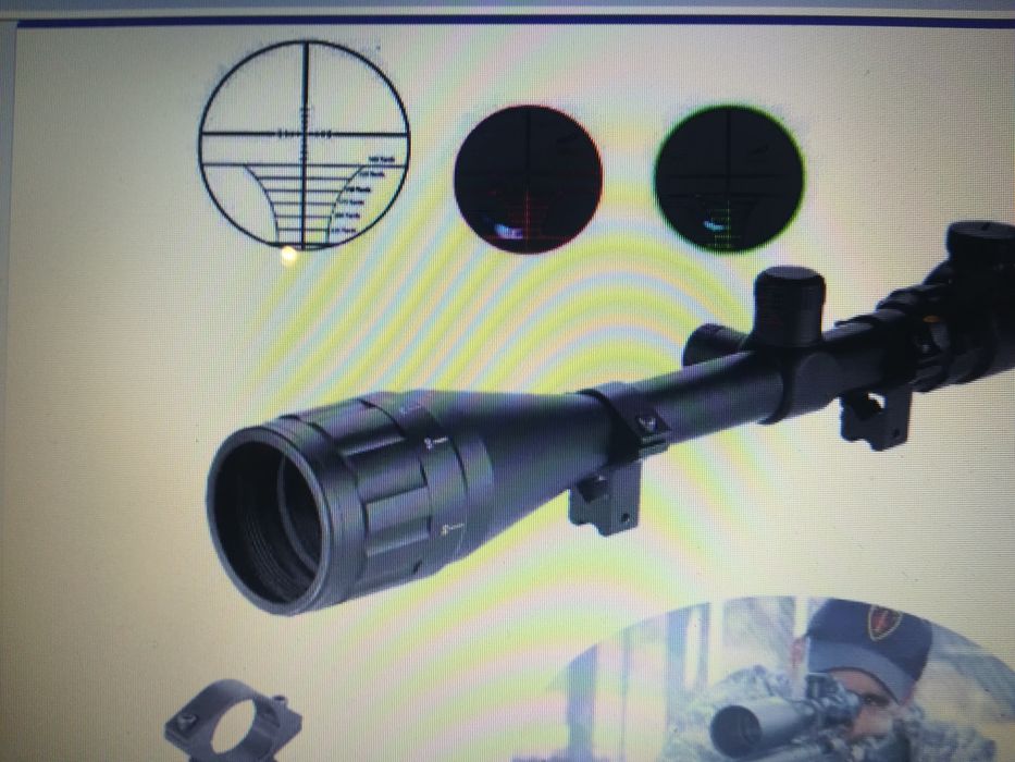 Mira telescópica, holográfica e a laser