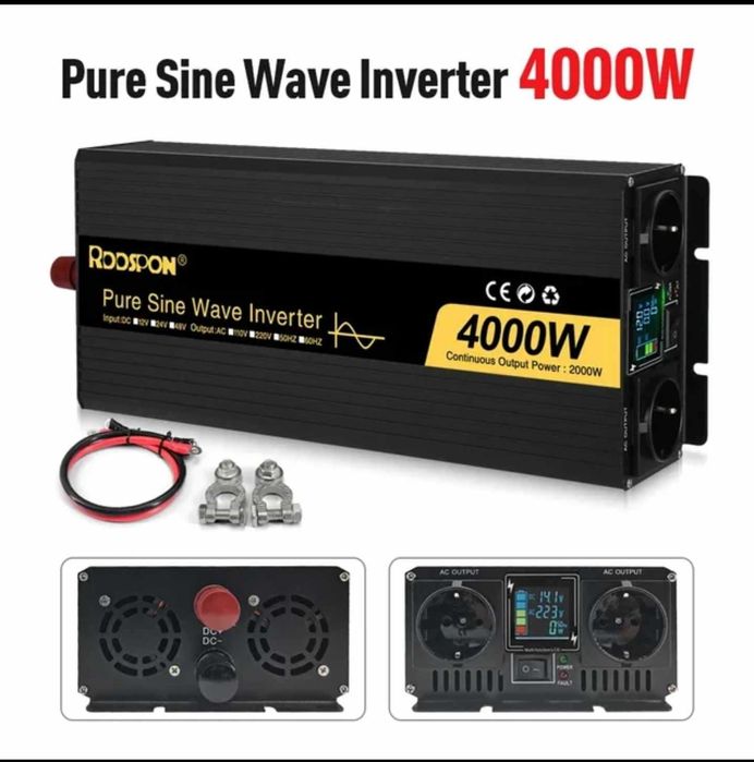 Потужний інвертор RDDSPON 4000W чиста синусоїда аналог DatouBOSS