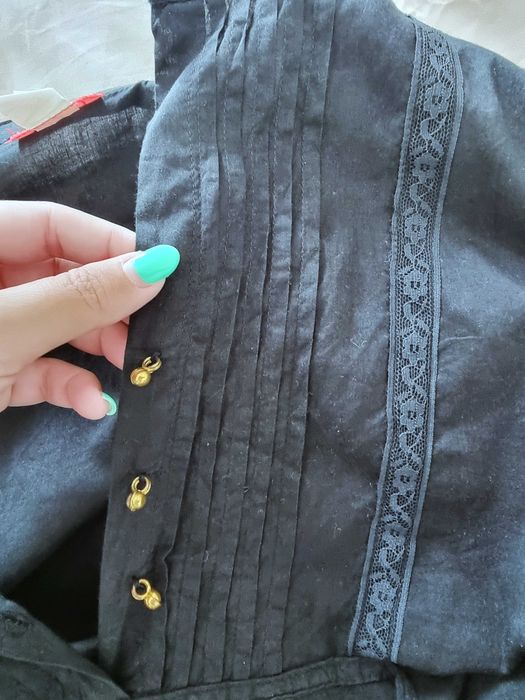 Túnica preta 100% algodão Lefties, tamanho XL