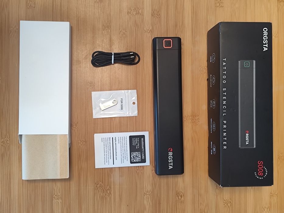 Impressora de Stencil para Tatuagens ORGSTA S008 Bluetooth e USB
