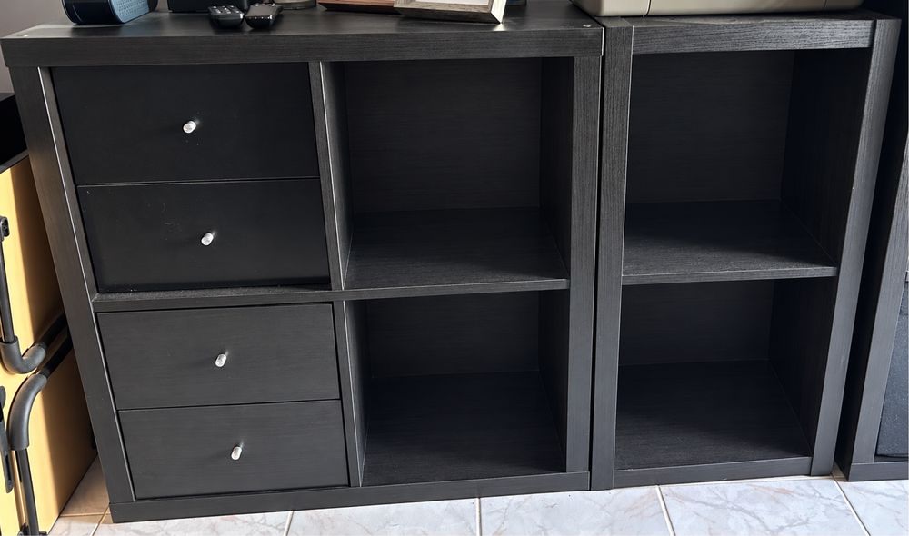 Conjunto de móveis IKEA KALLAX com gavetas