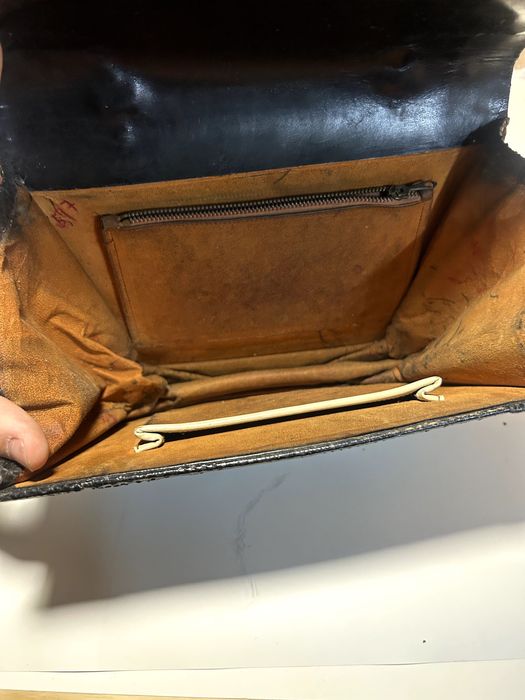 Mala Vintage Pele de Lagarto Genuína Anos 60 Estilo Kelly
