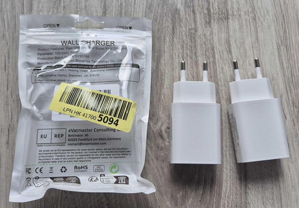 Ładowarka USB 18W Quick Charge 3.0 wtyczka USB do Samsung Galaxy 2 szt