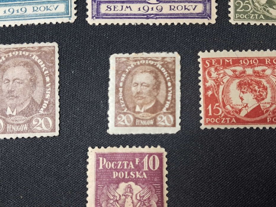 Znaczki Fi 107-113 Sejm 1919 r