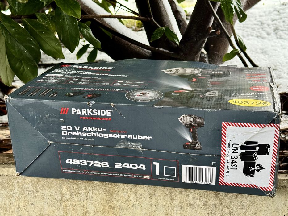 Акумуляторний гайковерт PARKSIDE PASSP 20-li C4 + акб 4А і зарядка 4.5