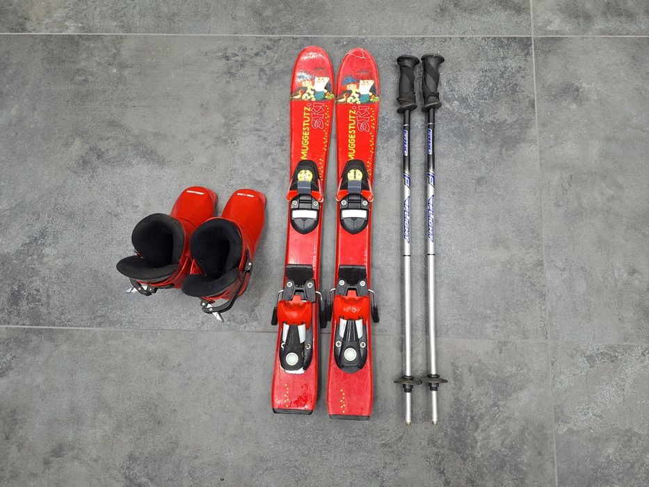 Narty Salomon 70cm Buty Atomic rozmiar 26 dla dziecka dzieci kijki zes