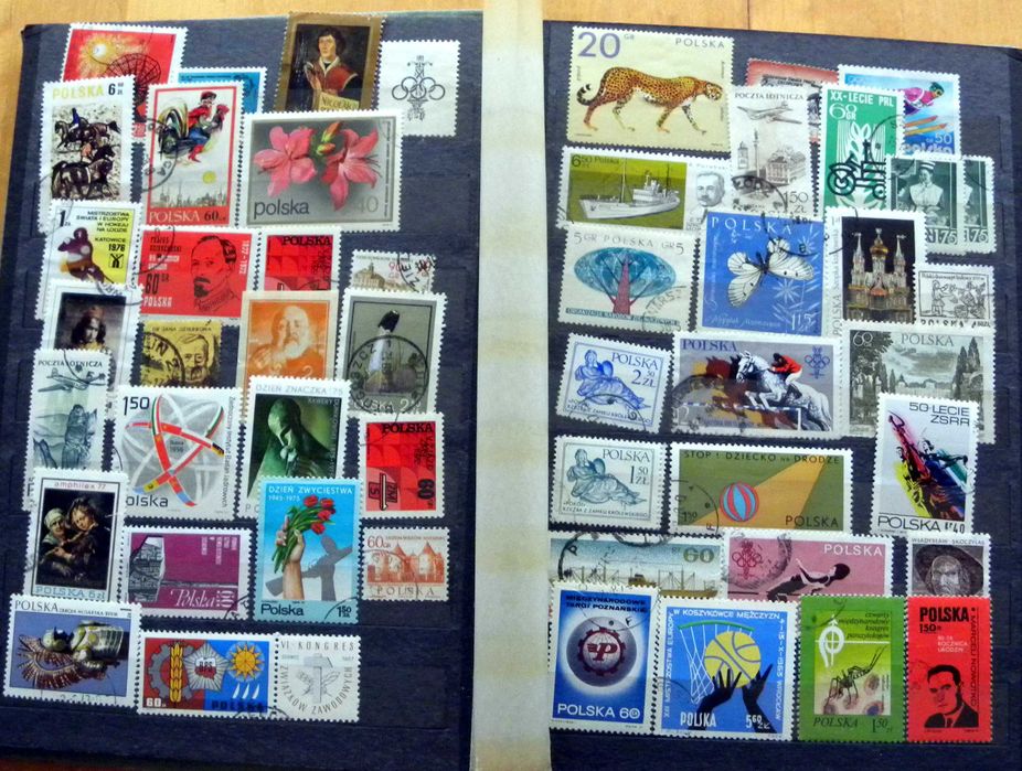 Klaser ze znaczkami, znaczki pocztowe A258