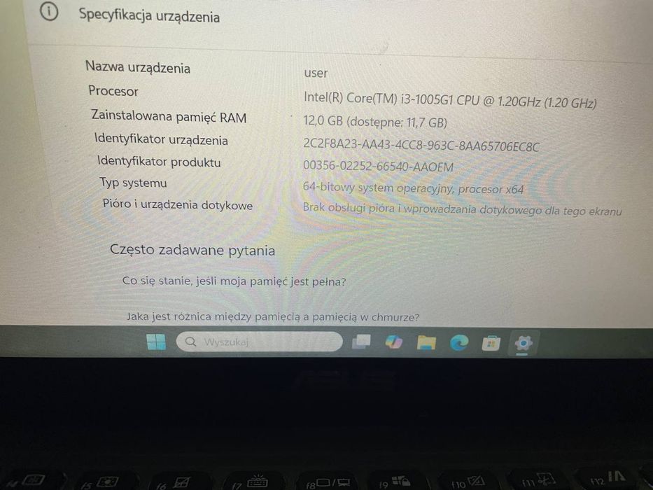 Laptop Asus 12gbRAM/500gbSSD