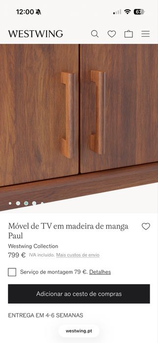 Movel tv westwing