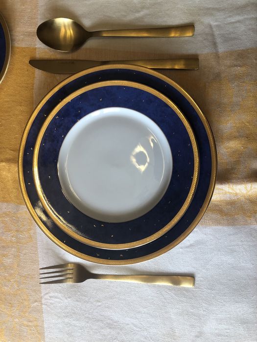 Baixela Constantinopla Spal em azul e dourado