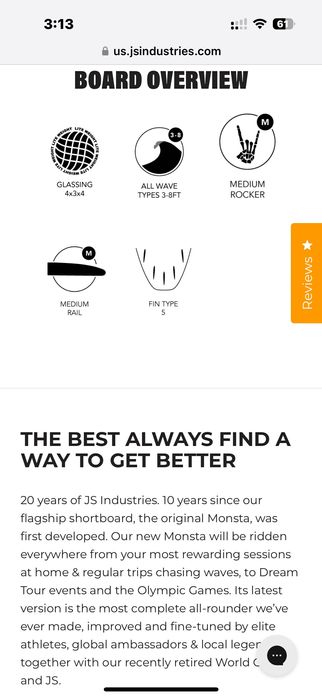 JS Monsta 2020 6’2” 30.5 Prancha de Surfboard