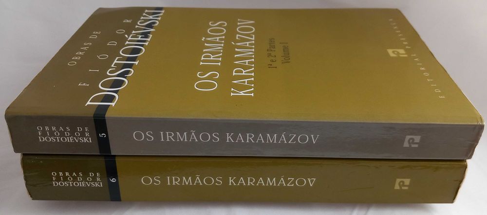 Livros Os Irmãos Karamázov, Vols. I e II (todas as 4 partes), de Fiódor Dostoiévski [Preço marcado pelo conjunto incluindo portes]