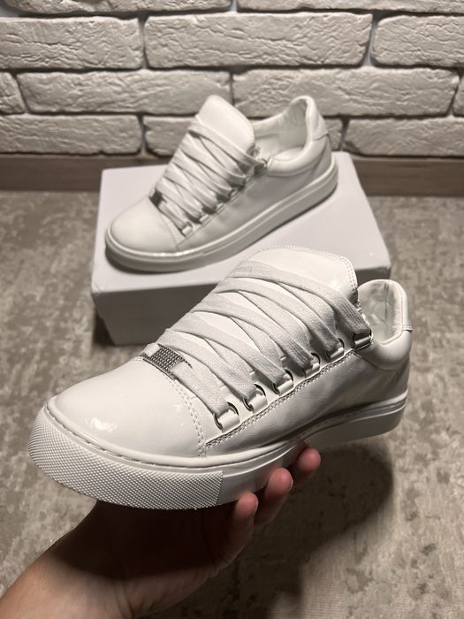 !ТЕРМІНОВО! Білі кросівки Balenciaga Arena Low / кроссовки balenciaga / кросівки баленсіага арена / кеди баленсіага