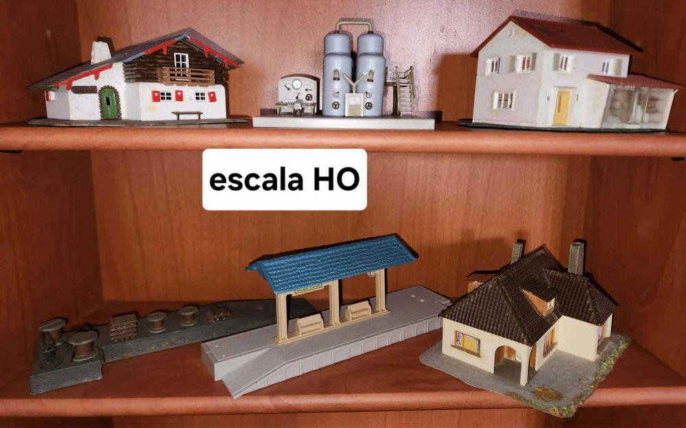 Edificios casinhas em escala HO para Ferromodelismo