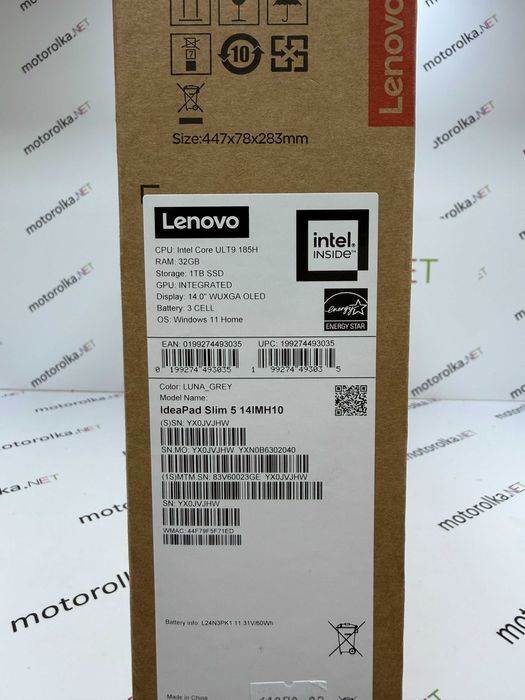 Ноутбук Lenovo IdeaPad Slim 5 14IMH10 14" FullHD+ OLED/Ultra 9 185H/32 RAM/1TB SSD/Intel ARC Graphics