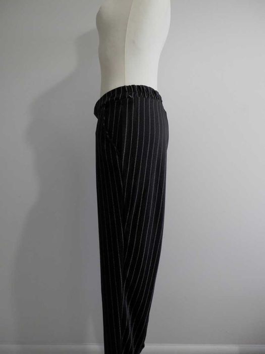 Spodnie Joggery Tapered Leg Czarne w Paski by UK 42