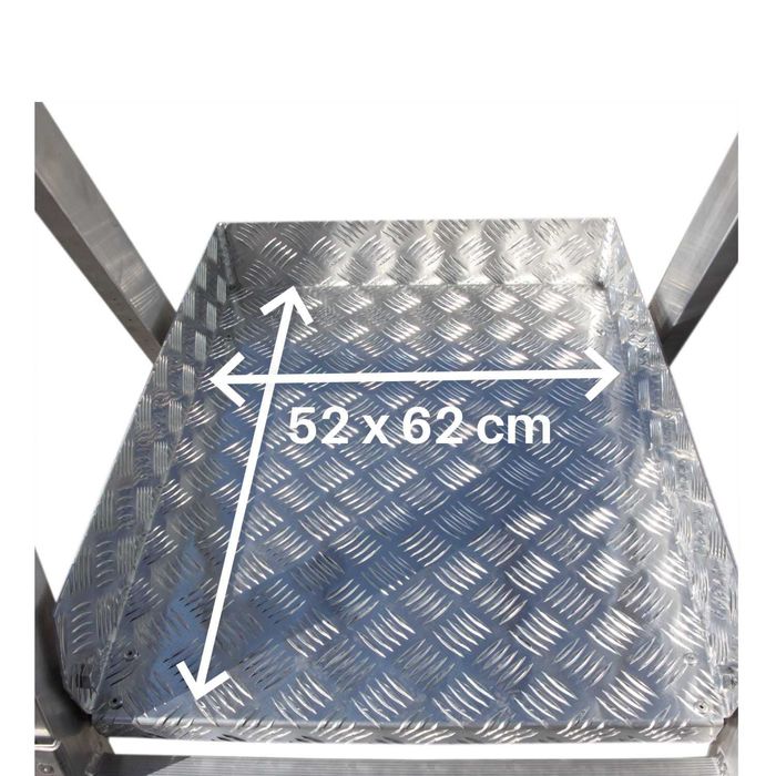 Teleskopowa Drabina Magazynowa jezdna Pls5, Podest ,Platforma