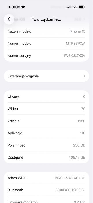 Iphone 15 256gb