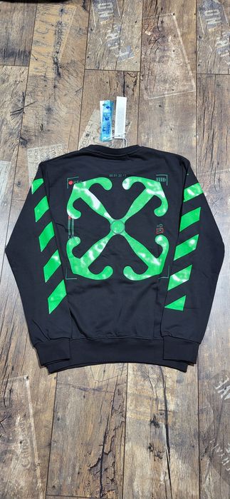 Off white czarna bluza męska mlodzieziwa bez kaptura premium S