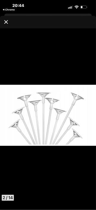 Patyczki i koncowki plastikowe do balonów biale