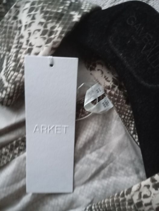 ARKET 38r markowa NOWA sukienka długa midi skóra węża panterka