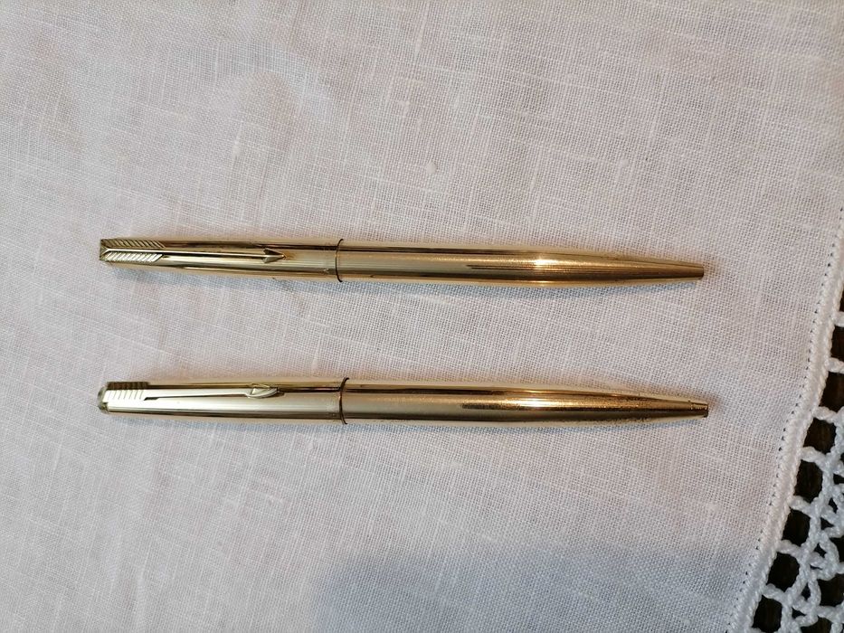 2 canetas Parker com banho de ouro antigas