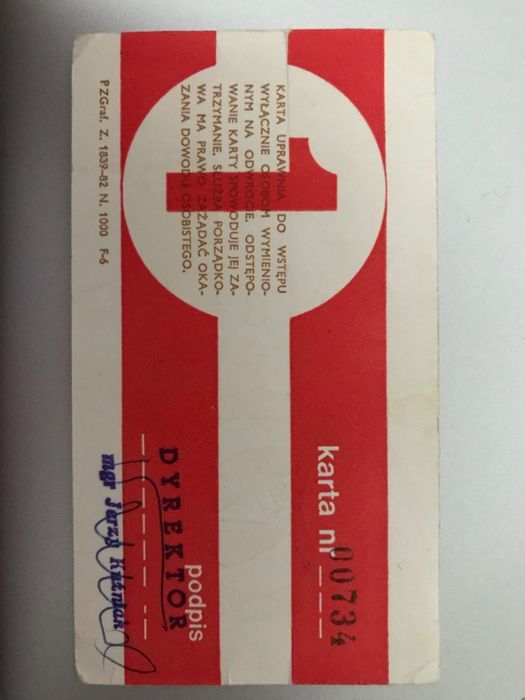 Bilet karta Widzew 1983